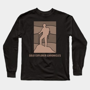 Solo Explorer Chronicles, Solo Traveling, Solo Adventure Long Sleeve T-Shirt